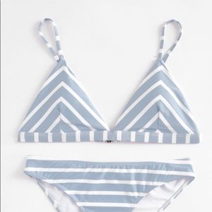 Light Blue striped bikini